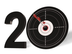 20 Target Showing Anniversary of our Experienced Marketing Company