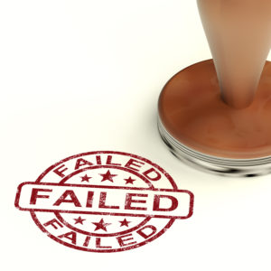 Failed Stamp Showing Social Media Marketing Failure
